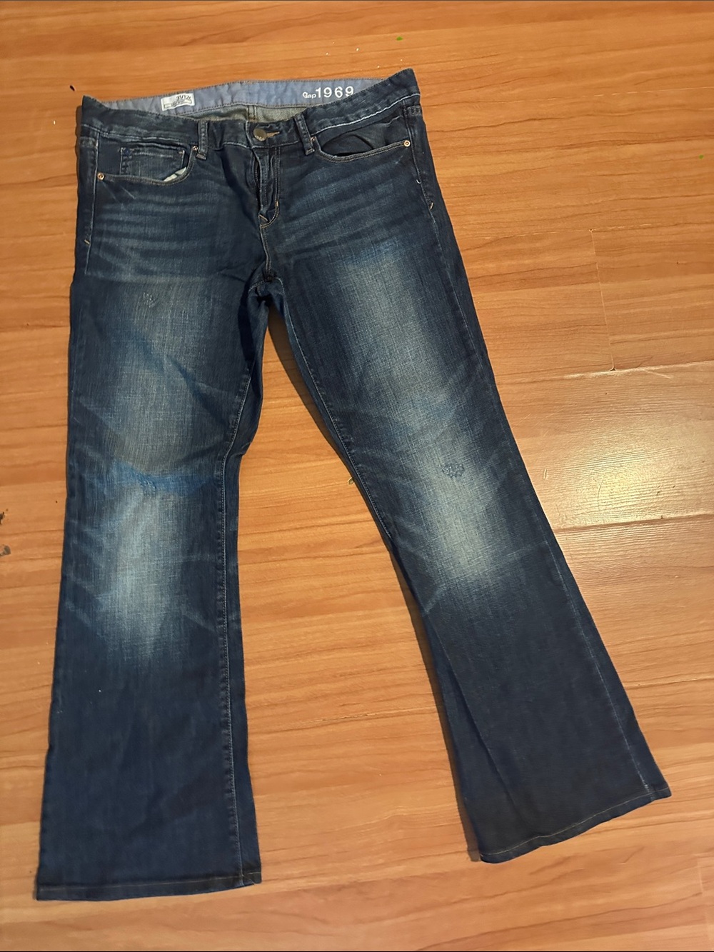 GAP Women's Dark Blue Flared Jeans